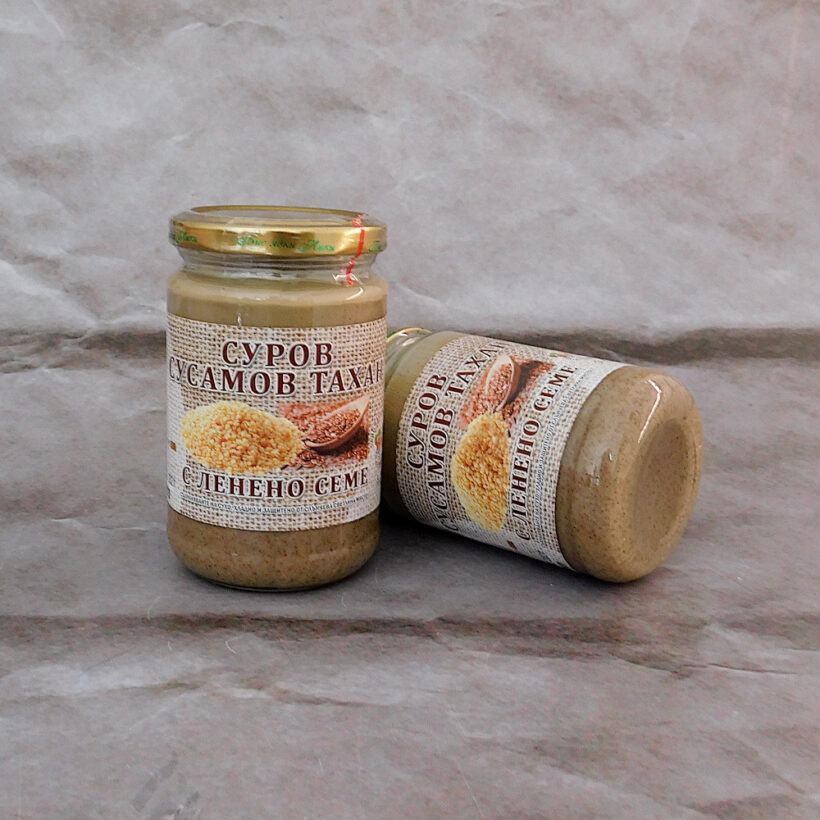 Суров сусамов тахан с ленено семе