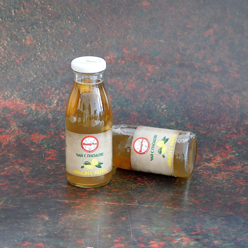 Плодов чай лимон с мента 250 мл Бънарче Плодов чай лимон с мента 250 мл Бънарче